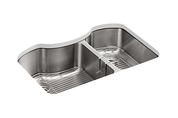 double stainless kitchen sink